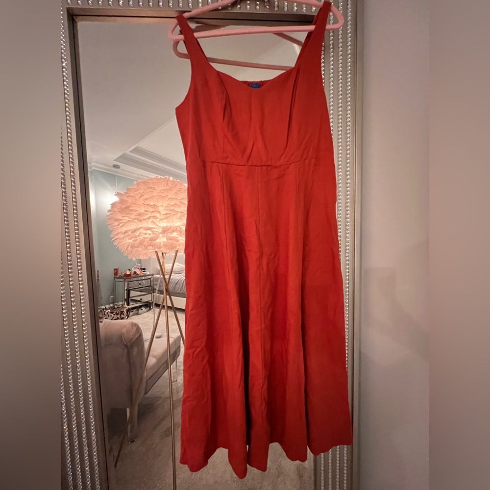 Old Navy Fit & Flare Linen-Blend Cami Midi Dress for Women